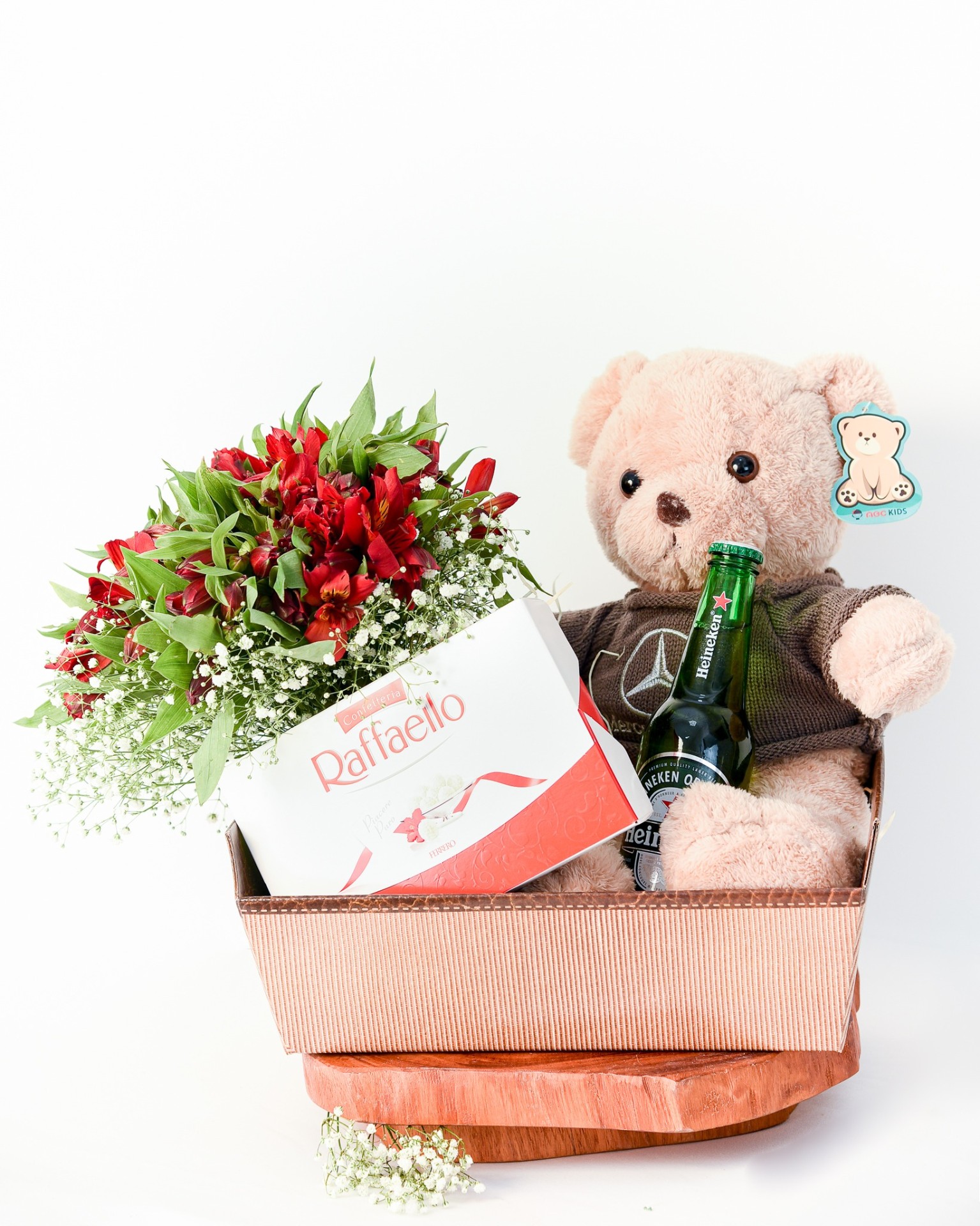 Kit Romântico Especial — presente Dia dos Namorados, cesta romântica, flores para presente